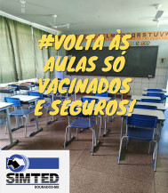 SIMTED alerta para riscos de volta às aulas e quer reunião com prefeito e Câmara