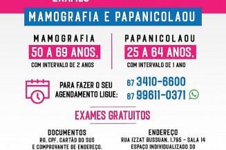 Hospital de Amor de Dourados realiza exames gratuitos de Mamografia e Papanicolau