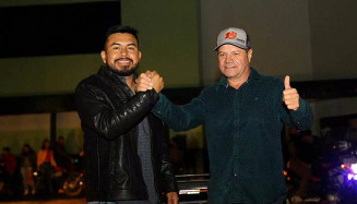 Chapa pura do MDB com vice Cleber Valiente (esq) e Donizete Viaro (dir) venceram as eleições suplementares (Foto Divulgação)