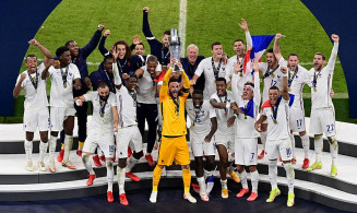 França conquista a segunda edição da Liga das Nações, ao vencer de virada a Espanha — Foto: Reuters