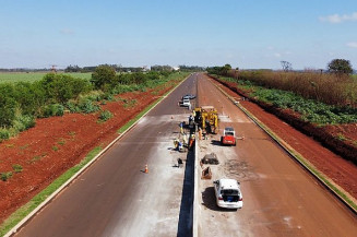Obras da duplicação da MS-156 avançam em Dourados