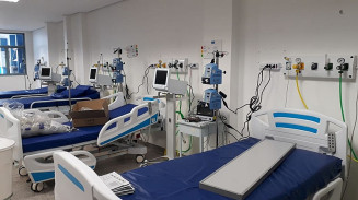 Leitos UTI no Hospital Universitário (HU) Maria Aparecida Pedrossian, em Campo Grande (MS) — Foto: SES/Reprodução