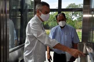 Zé Teixeira e Paulo Corrêa vistoriam obras da ALEMS