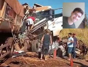 Jovem douradense morre em acidente entre carretas no MT