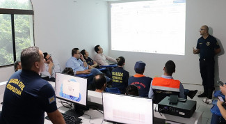 Apresentação do sistema foi feita por agentes da GCM de Campo Grande (Foto: Assecom)