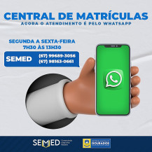 Dourados: Central de Matrículas tem atendimento exclusivo pelo WhatsApp
