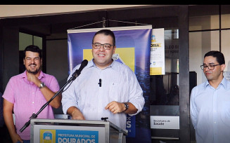 Prefeito Alan Gudes diz que programa vai atender fila de pacientes que residem no município (Foto: Rodrigo Pirola/Prefeitura de Dourados)