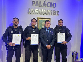 Policiais Penais de Dourados recebem moção por concluir o 4º Curso de Intervenção Prisional e Escolta