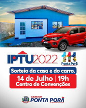 Véspera do aniversário de Ponta Porã terá show no Parque dos Ervais e sorteio de prêmios do IPTU 2023