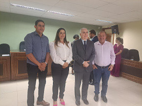 Vereador Professor Alziro prestigia instalação do 1º Gabinete de Integração do Poder Judiciário na Câmara de Miranda