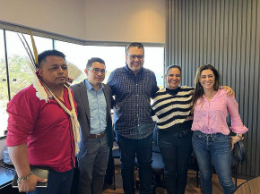 Alan Guedes e Gleice Jane recebem Secretário-executivo do Ministério dos Povos Indígenas