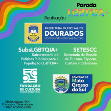 Parada LGBTQIA+ acontece neste sábado na Praça Antônio João em Dourados