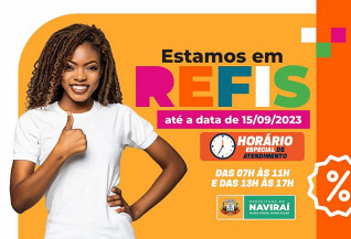 Gerência de Receita da Prefeitura de Naviraí terá atendimento em horário especial até 15 de setembro para o Refis