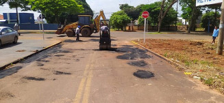 Mais de 60 toneladas de concreto foram utilizadas na recuperação da malha asfáltica de Mundo Novo