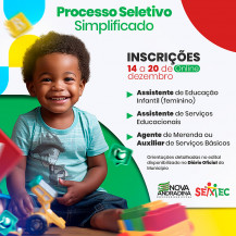 Nova Andradina abre Processo Seletivo para profissionais do ensino médio e fundamental