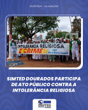 SIMTED Dourados participa de ato público contra a intolerância religiosa