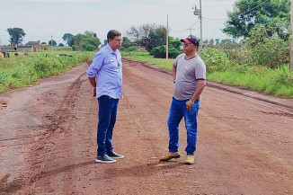 Dill do Povo solicita asfalto para rodovia Nelson Moraes de Mattos