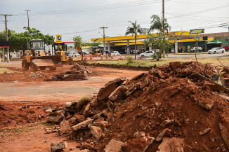 Obras no Trevo Imbirussu avançam em Campo Grande