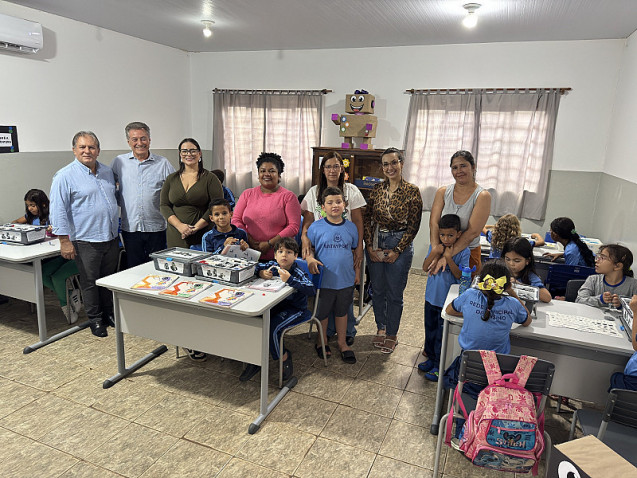 Educação inovadora: Hashioka entrega kits de robótica para escola municipal de Batayporã