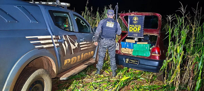 DOF apreende 395 quilos de maconha após perseguição na MS-162 em Maracaju