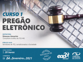 Tribunal de Contas disponibiliza curso sobre pregão eletrônico para gestores municipais