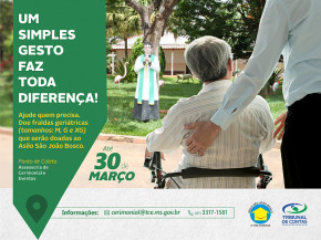 Tribunal de Contas arrecada doações para o Asilo São João Bosco