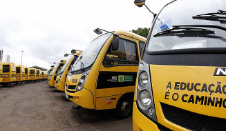 MS recebe 168 ônibus para o transporte de estudantes