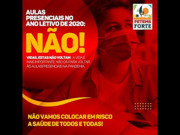 Campanha da FETEMS: Aulas Presenciais no Ano Letivo de 2020: NÃO!